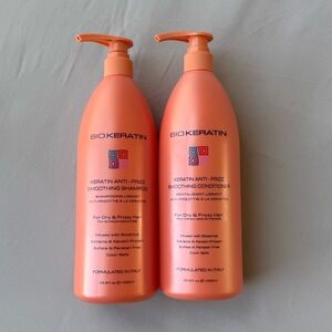 Bio Keratin Anti-Frizz Smoothing Shampoo and Conditioner Set